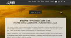 Desktop Screenshot of hiddencreekgolfclub.com